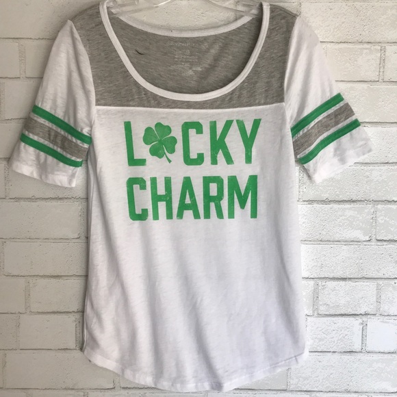 Grayson Threads Tops - St Patrick’s Day T shirt top Lucky Charm XS Pats